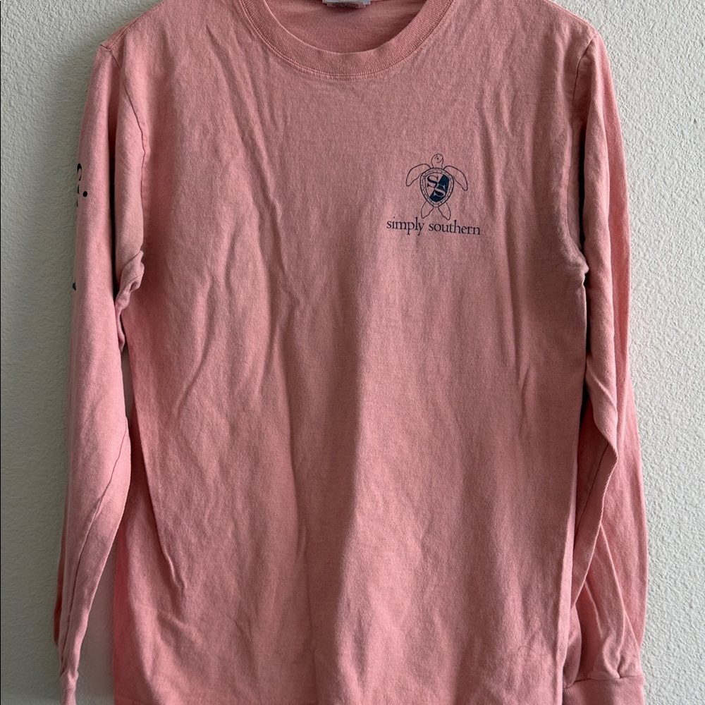 Simply Southern Coral Long Sleeve Tee